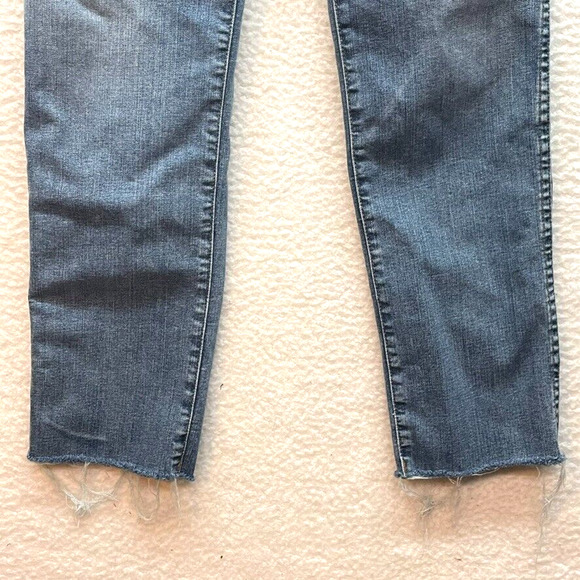 Madewell Jeans Womens 26 Blue Stovepipe Straight Distressed Mid Rise Stretch - Picture 5 of 13